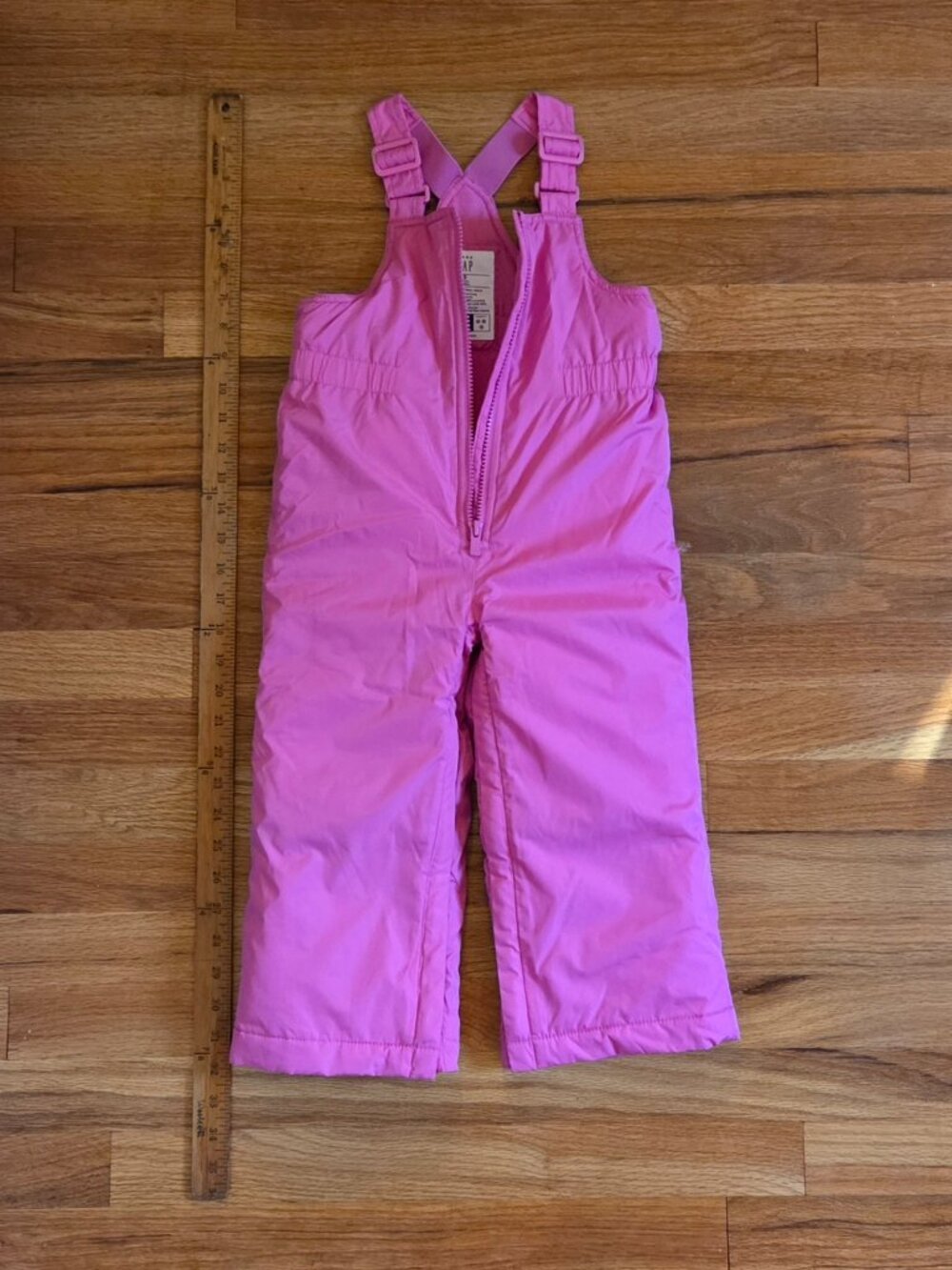 BABY GAP Fleece Lined Snow Pants with Straps, Size 3 Years, Toddler, Pink